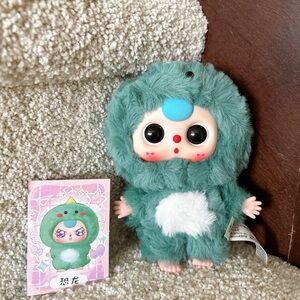 Baby three dinosaur Adorable Green and White Plush Toy for kids